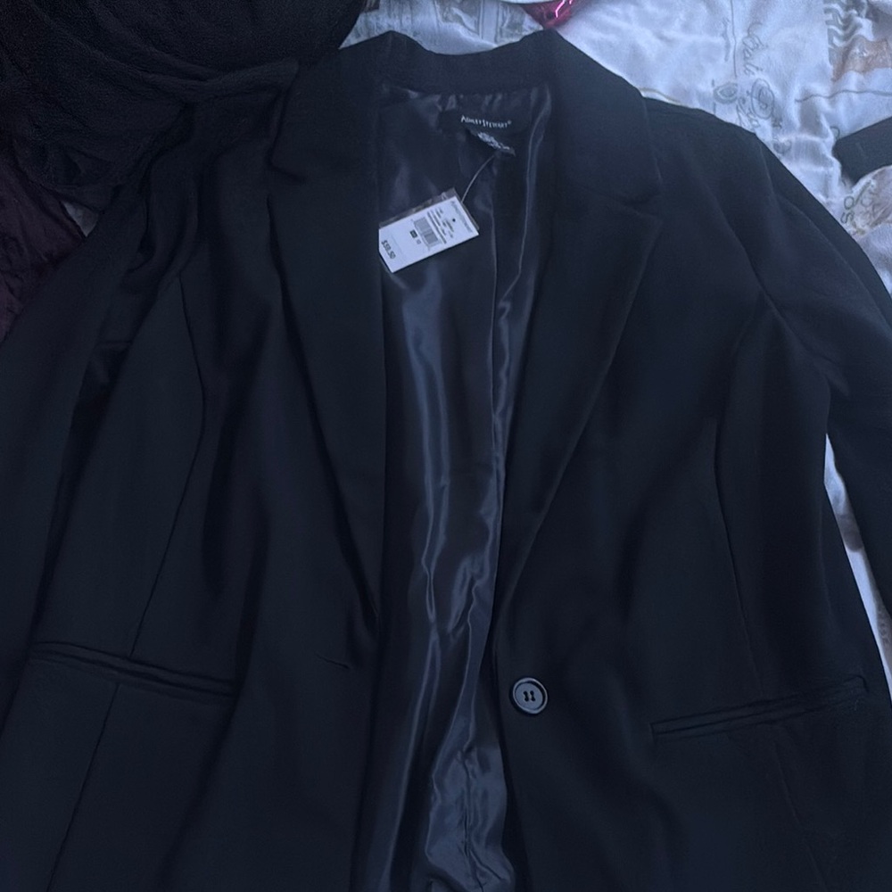 Ashley Stewart Black Blazer Classic Suit Jacket